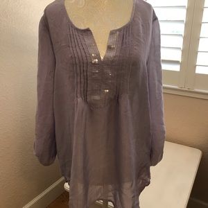 Nwt light lavender long sleeve sheer blouse